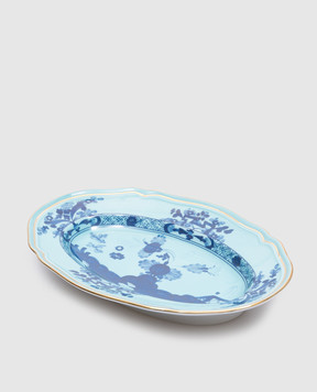 Ginori 1735 Голубая фарфоровая тарелка для соления из коллекции Oriente Italiano 003RG00FRV000G00124300