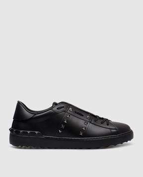 Valentino Чорні шкіряні кросівки Rockstud Untitled 6Y2S0931BXE