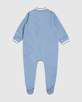 Moncler ENFANT Дитячий синій комбінезон з нашивкою логотипа K29518L0001389AM3