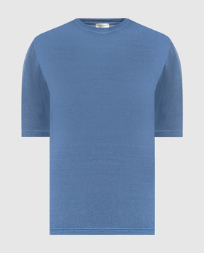 Cashmere&Whiskey Голубая футболка из льна TS6452360706F