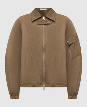 Helmut Lang Коричнева куртка з логотипом P03HW103