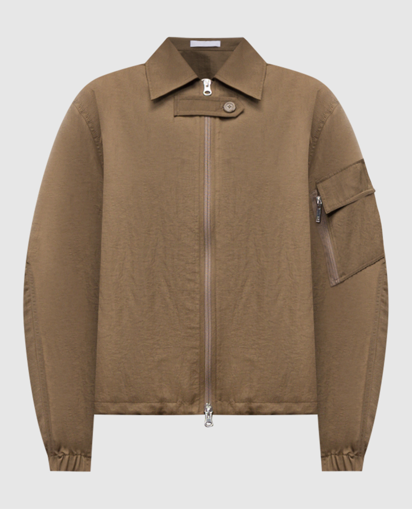 

Коричневая куртка с логотипом, Коричневый, Куртки