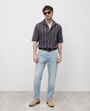 Brunello Cucinelli Голубые джинсы с логотипом M283PD3210
