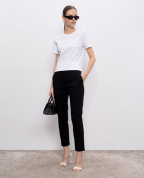 Max Mara Белая футболка WON с вышивкой логотипа WON