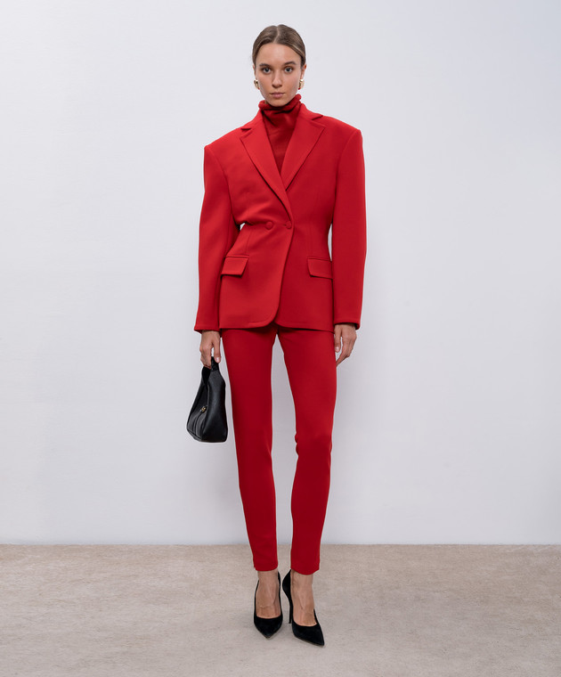 Magda Butrym Красный двубортный жакет из шерсти BLAZER03143924 изображение 2