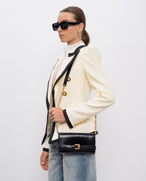 Balmain Чорний шкіряний клатч Shuffle FN1ON259LTFL