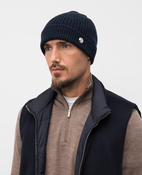 Bertolo Cashmere Синяя шапка из кашемира 500019000005