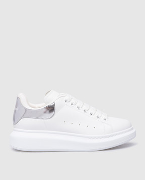 Alexander McQueen Белые кожаные кроссовки Oversized с логотипом. 697103WIFTJ