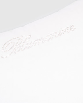Blumarine Белая декоративная подушка Giada с логотипом Swarovski H0000000115