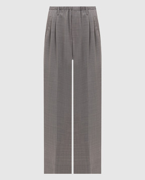 Brunello Cucinelli Серые брюки из шерсти MP507P8983