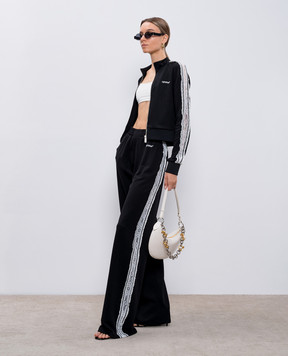 Off-White Черные брюки с кружевом OWCJ001F24JER001