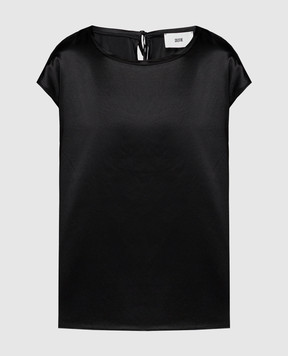 Solotre Черная блуза из шелка M1B0133