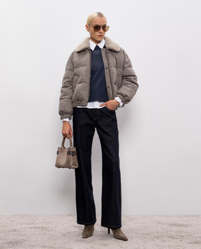 Brunello Cucinelli Сині джинси з патчем логотипа ML134P5565