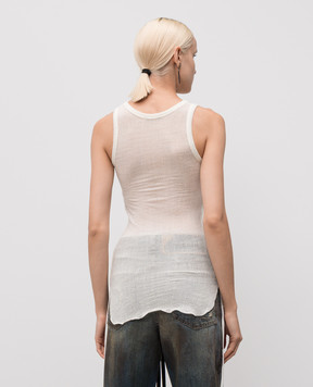 Ann Demeulemeester Белый топ Mara с шерстью B0011982FA619