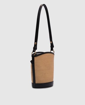 Tom Ford Бежевая комбинированная сумка с логотипом. L1817TRA004X