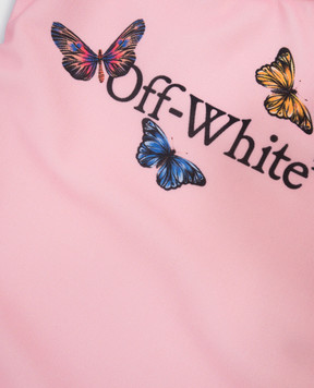 Off-White Детский розовый купальник с логотипом. OGX6002S25JER001