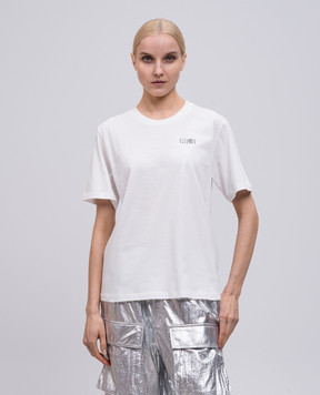 Maison Margiela MM6 Біла футболка з нашивкою логотипа S52GC0336M20048