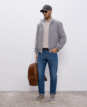 Brunello Cucinelli Бежевое поло в рубчик M29400005