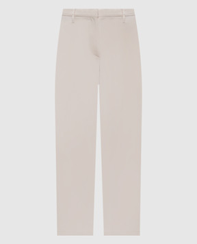 Brunello Cucinelli Бежевые брюки с шелком M0F73P1702