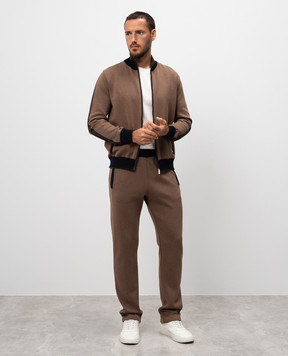 Bertolo Cashmere Белая футболка с вышивкой логотипа 000320001912