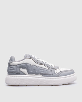Alexander Wang Серые кожаные кроссовки Puff Pebble 30125SN058