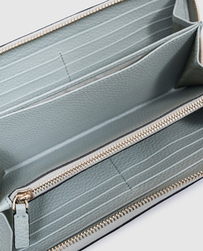 Valentino Зелений шкіряний гаманець з пірамідками ROCKSTUD 6W2P0645VSH