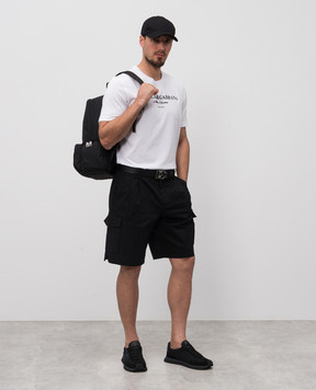 Dolce&Gabbana Чорні шорти-карго з логотипом GP0Y2ZFUFNV
