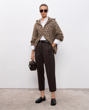 Brunello Cucinelli Коричневі штани з вовною MPW07P8308