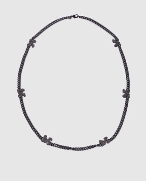 Palm Angels Чорний ланцюжок Monogram PMOB121F24MAT001