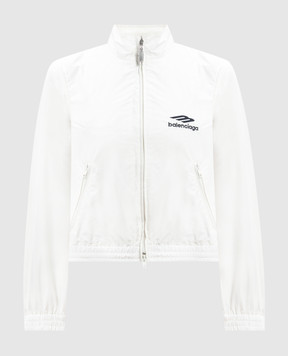 Balenciaga Белая спортивная куртка с вышивкой логотипа 769015TNQ25