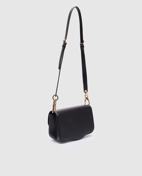 Valentino Черная кожаная сумка-мессенджер с логотипом VLogo Signature 5W2B0N90MIM
