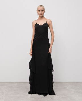 Ann Demeulemeester Чорна сукня максі Ottilie з шовком B0013554FA647
