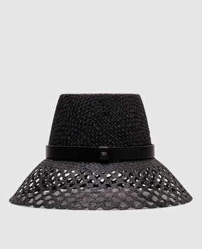 Max Mara Weekend Черная ажурная шляпа ELISEO из рафии ELISEO