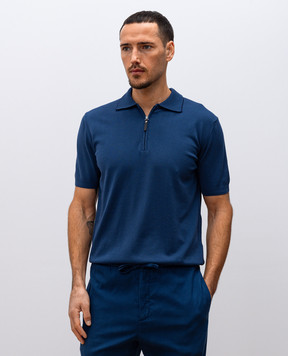 Canali Синее поло MK02261C1052