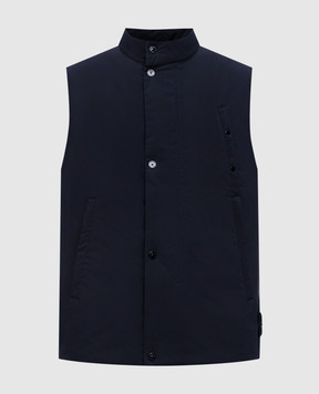 Stone Island Синій жилет з патчем логотипа K1S15G100001S0A27