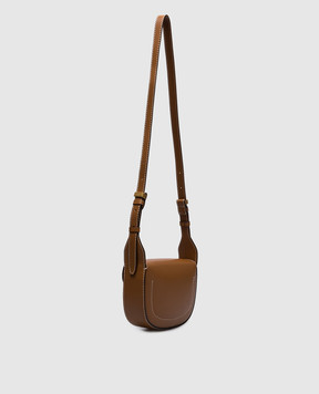 Gianni Chiarini Коричнева шкіряна сумка-седл ISA з логотипом BS11426PRCK