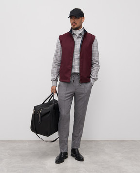 ISAIA Сіра сорочка в клітинку IM10TCC9903