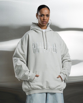 Vetements Сіре худі з вишивкою логотипа UE64HD210W