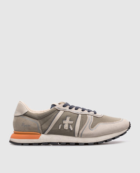 Premiata Комбинированные кроссовки RYAN цвета хаки RYAN