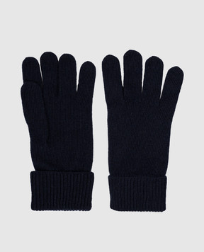 Woolrich Голубые перчатки с шерстью с нашивкой логотипа CFWOAC0347MRUF0659