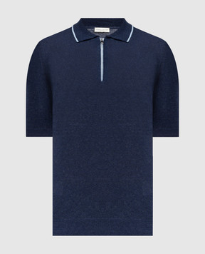 Cashmere&Whiskey Синее поло с льном MU9952318455R
