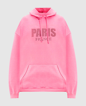 Vetements Розовые худи с кристаллами UA65HD590P