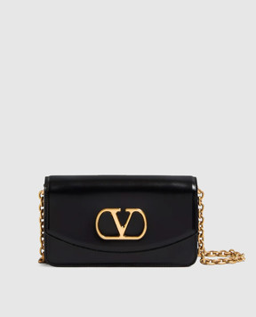 Valentino Черная кожаная глянцевая сумка VAIN 6W0B0R71GCB