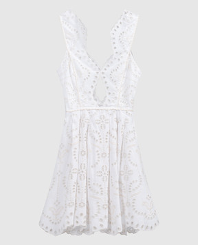 Charo Ruiz Біла сукня міні з вишивкою бродері 244615