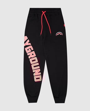 Sprayground Детские черные джогеры с принтом логотипа SPY1215EBLK