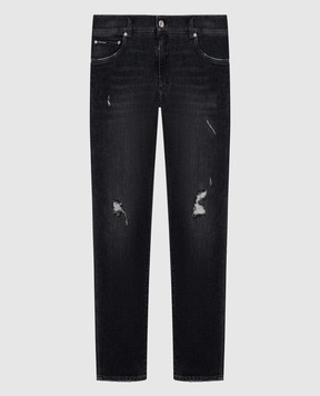Dolce&Gabbana Черные джинсы с орехами с патчем логотипа GY07CDG8KK2