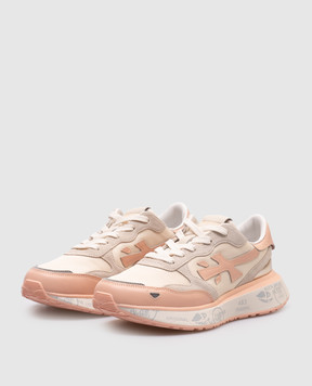 Premiata Бежевые комбинированные кроссовки LAURYN LAURYN