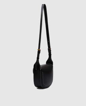 Gianni Chiarini Черная кожаная сумка-седл ISA с логотипом BS11427PRCK