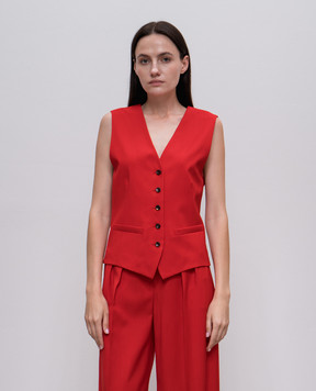 Max Mara Красный жилет ZUAI из шерсти ZUAI