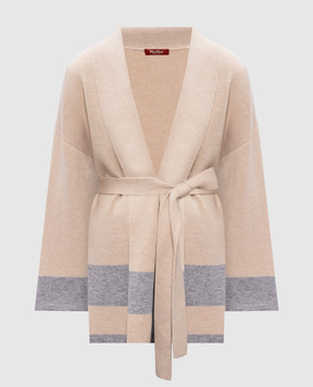 Max Mara Бежевый кардиган GENTILE из шерсти и кашемира GENTILE